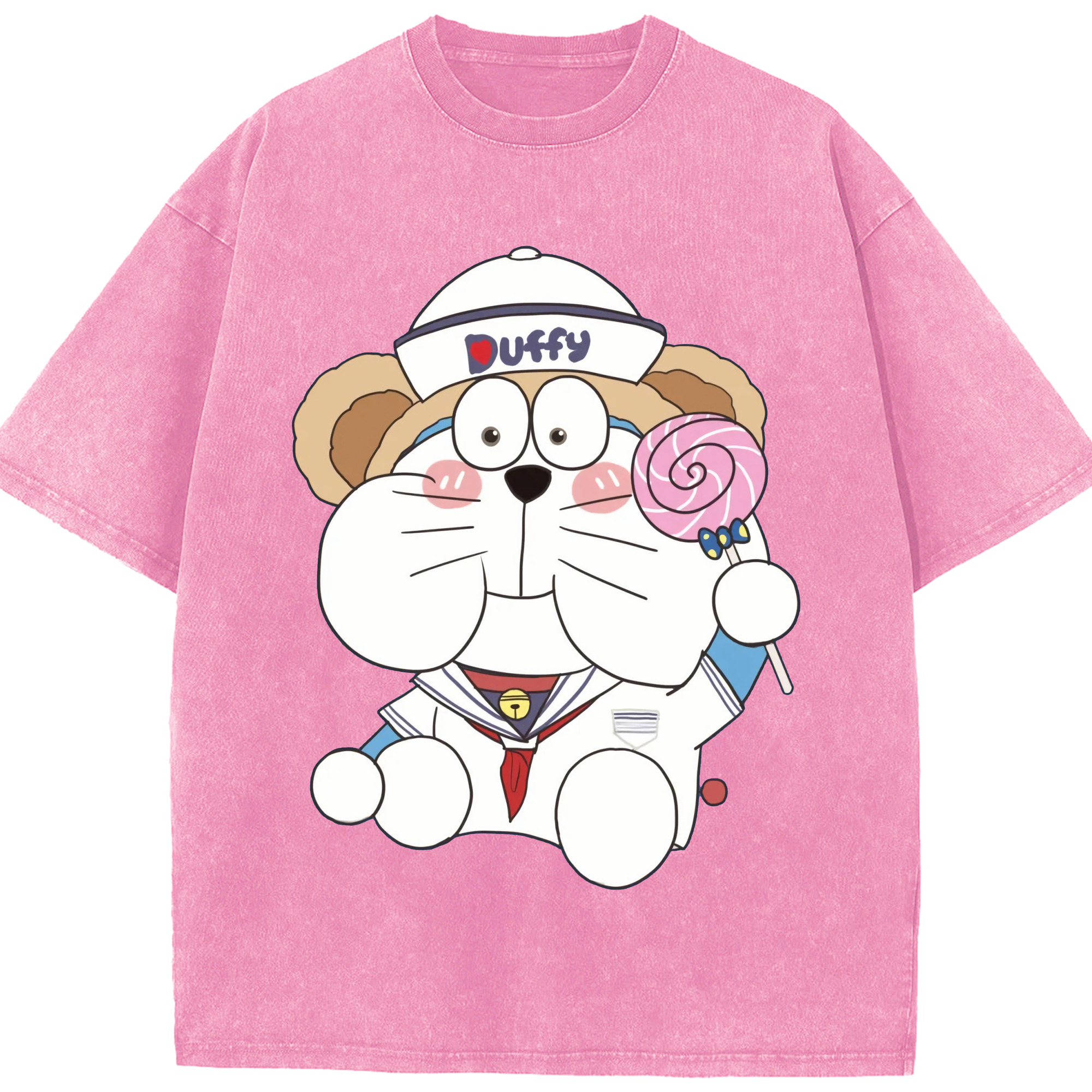 （画像用） ドラえもん Doraemon 綿100% ヴィンテージ風 半袖Tシャツ（フロントプリント）